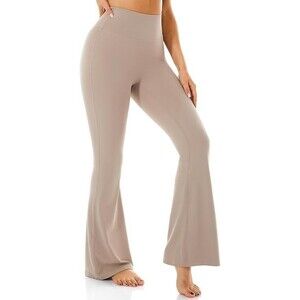 Women's Petite 30" Flare Yoga Pant - High Rise Bootcut Yoga Workout Pants